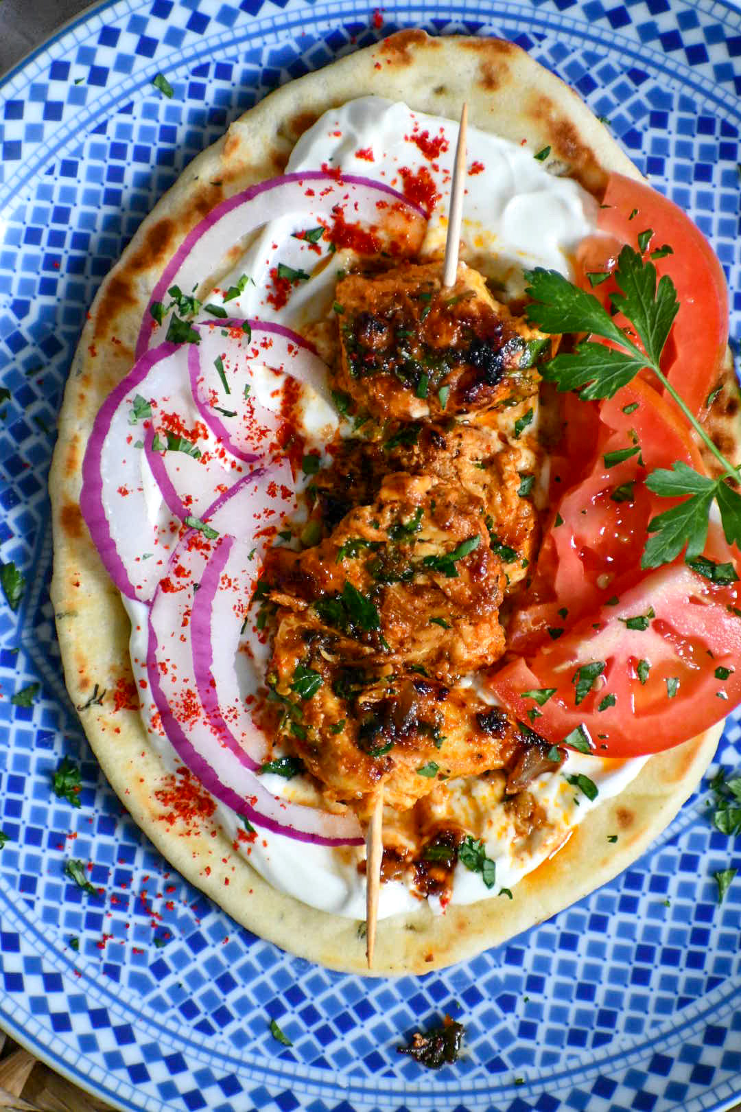 Moroccan shop chicken kebabs